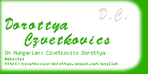 dorottya czvetkovics business card